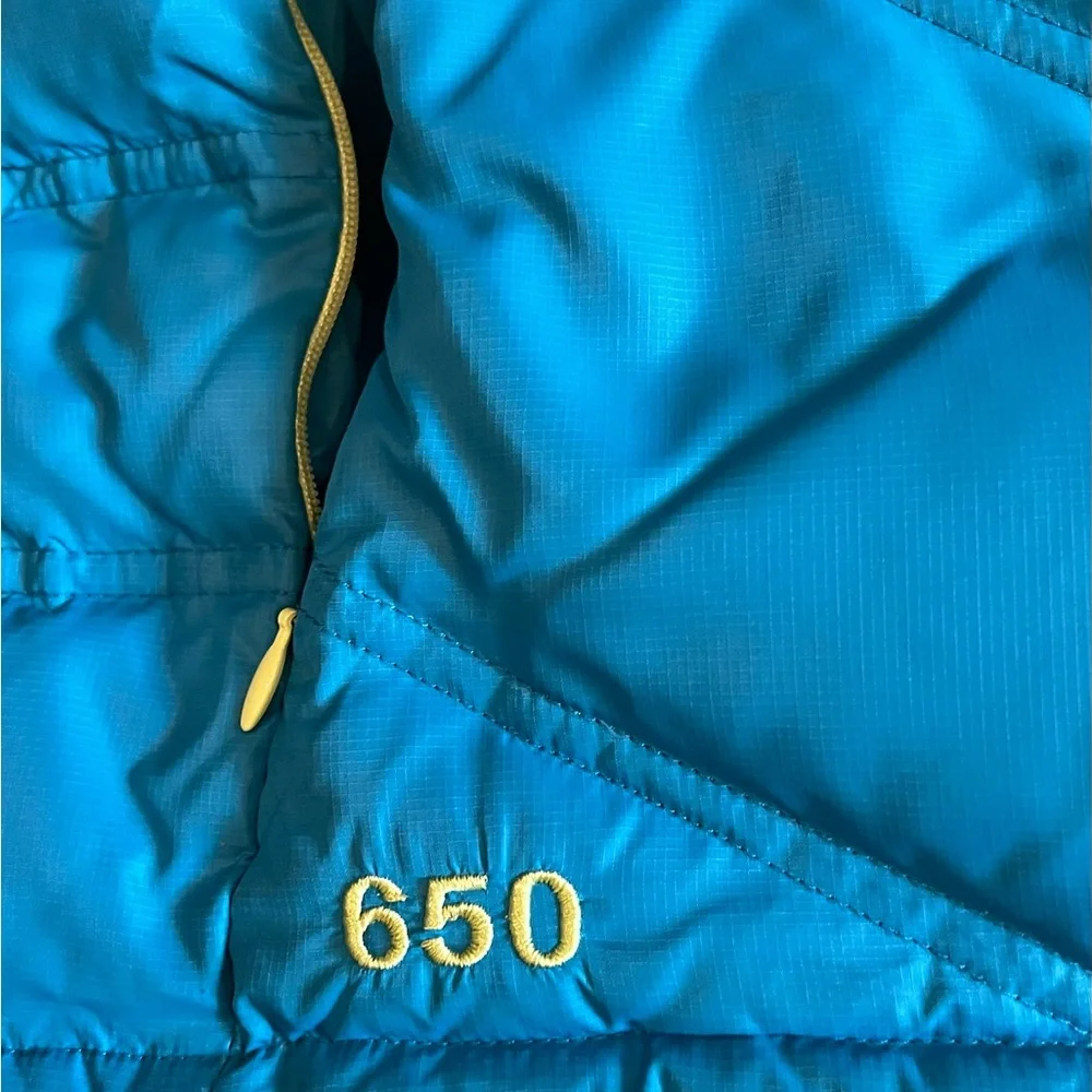 Cabela’s Goose Down Puffer Vest 650 Power Women Small S Teal Zip Pockets Read